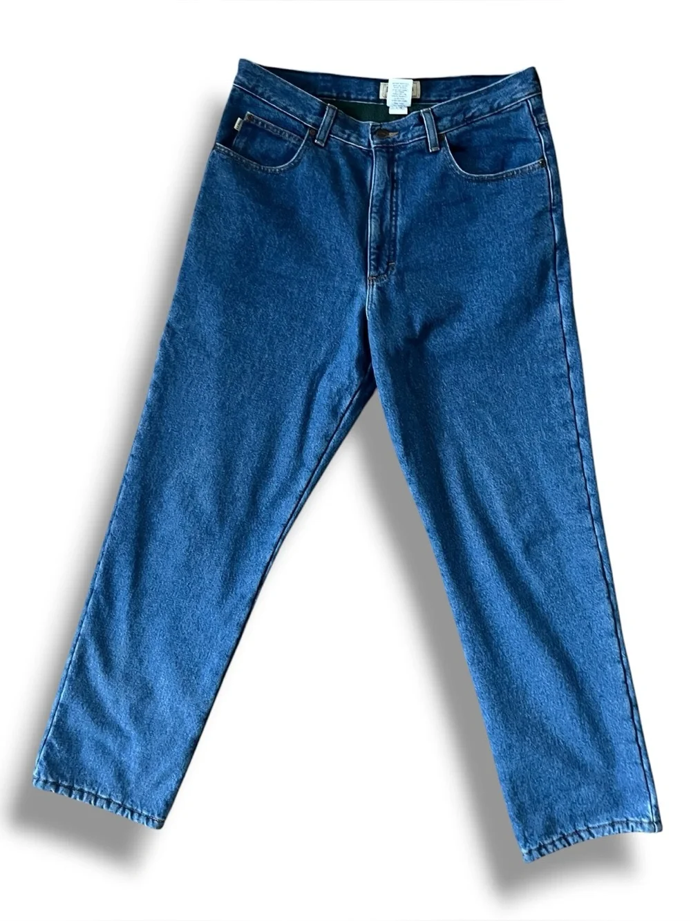 LL Bean Fleece Lined Blue Jeans, 34